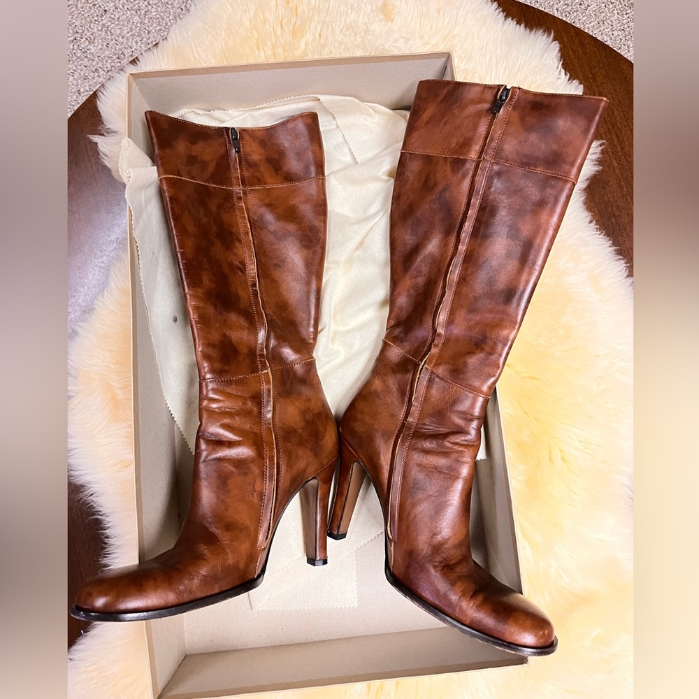 JCrew Leather stiletto boots
